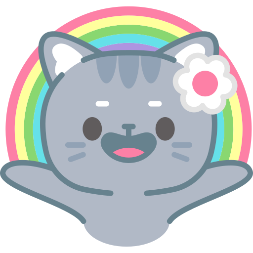 Rainbow hippie sticker